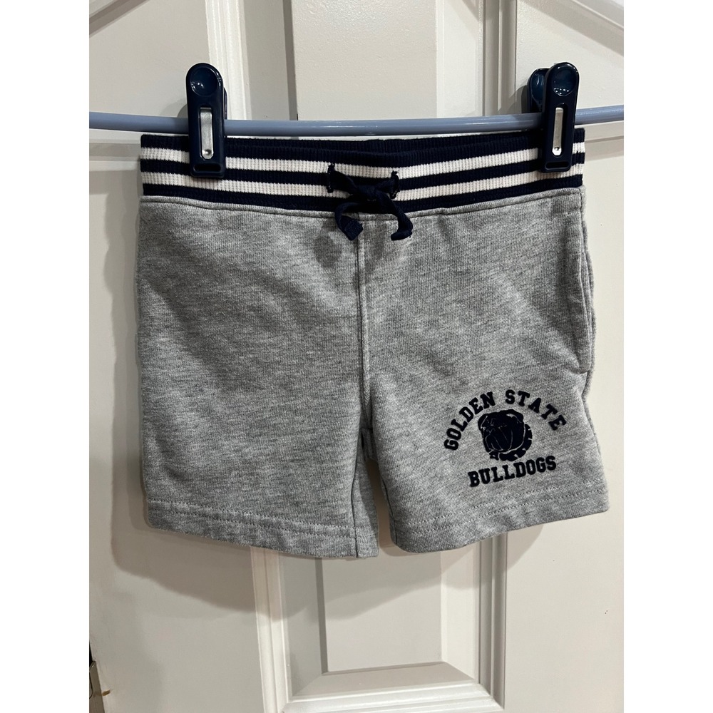 Janie and Jack Boys 2T Golden State Bulldogs Gray Fleece Sweat Shorts
